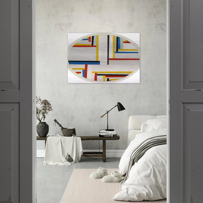 Relational painting, Tondo #4 - 1946 - Fritz Glarner Brushed Aluminum Print - 70x100 cm / 28x40 inches | Fritz Glarner Aluminum Print | Fritz Glarner Prints
