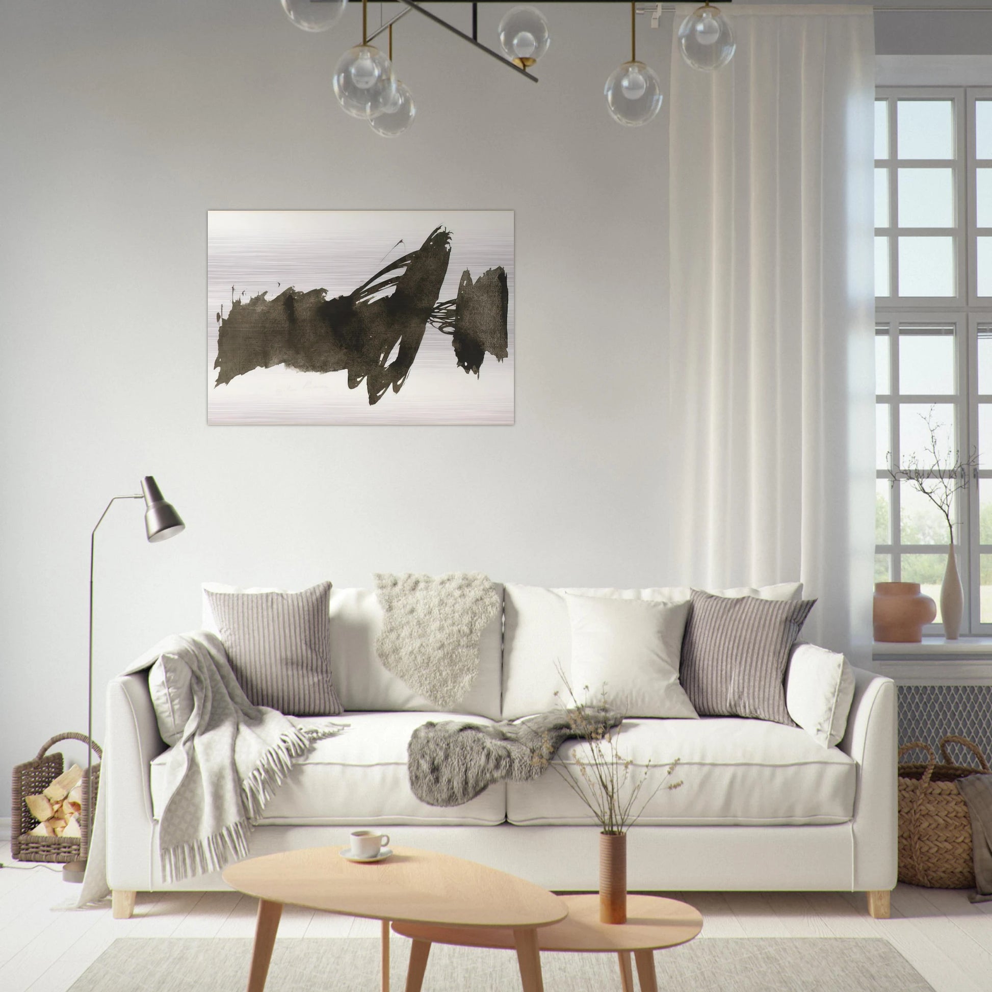 Untitled - 1950 - Julius Bissier Brushed Aluminum Print - 70x100 cm / 28x40 inches | Julius Bissier Aluminum Print | Julius Bissier Prints
