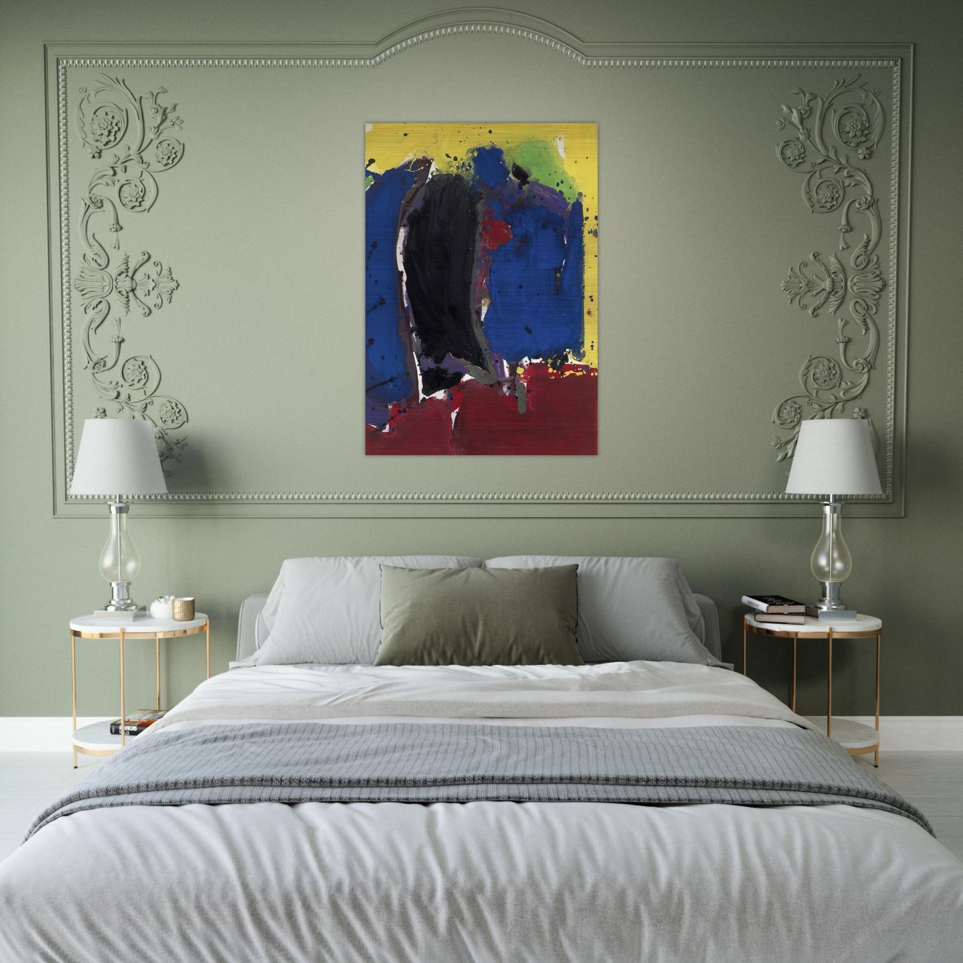 Composition - Sam Francis Brushed Aluminum Print - 70x100 cm / 28x40 inches | Sam Francis Aluminum Print | Sam Francis Prints