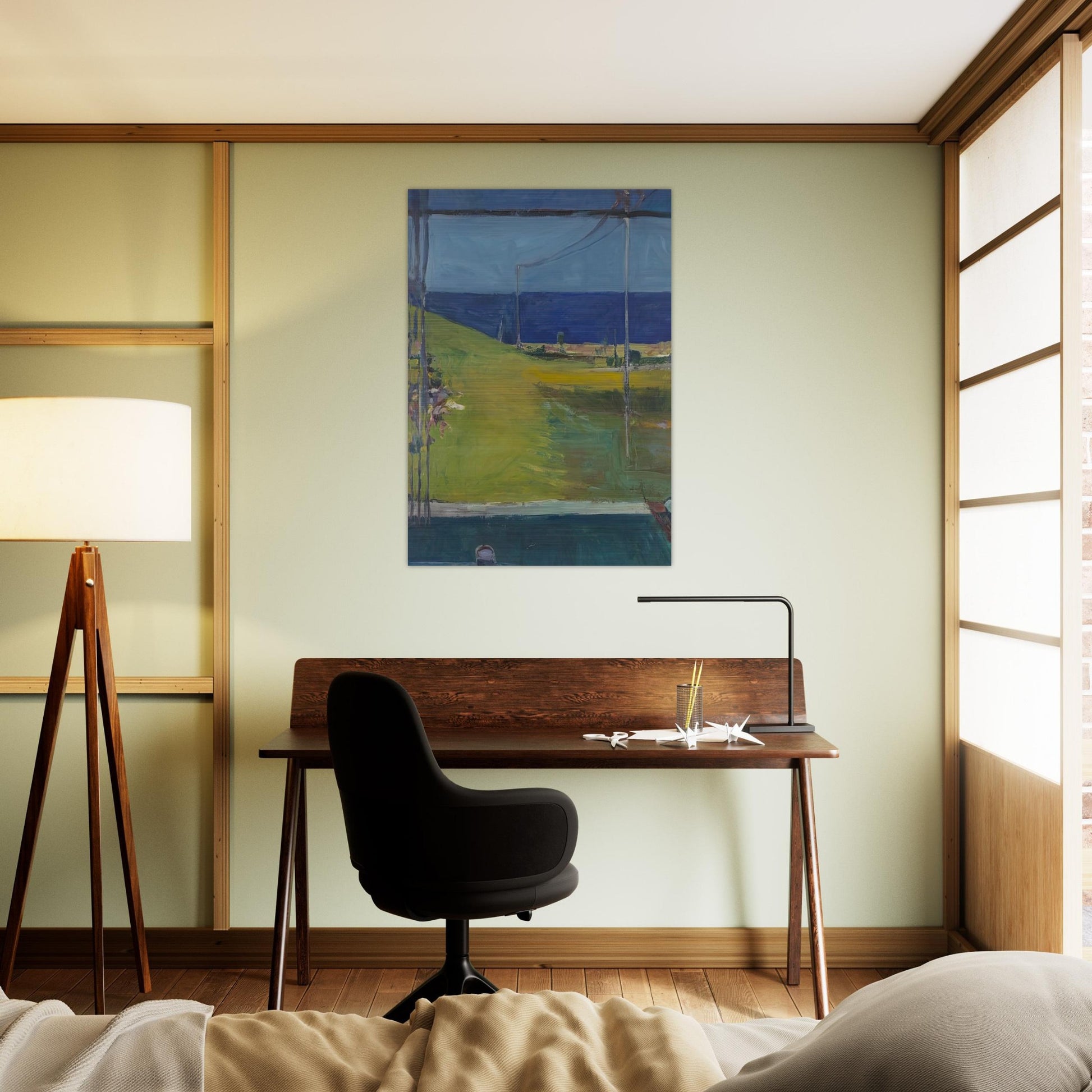 Ocean from a Window - Richard Diebenkorn Brushed Aluminum Print - 70x100 cm / 28x40 inches | Richard Diebenkorn Aluminum Print | Richard Diebenkorn Prints