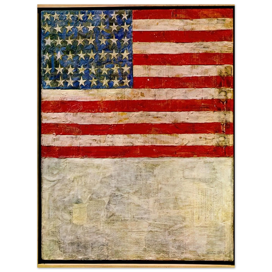 Jasper Johns - FLAG ABOVE WHITE  75x100 cm / 30x40inches Fine Art Poster