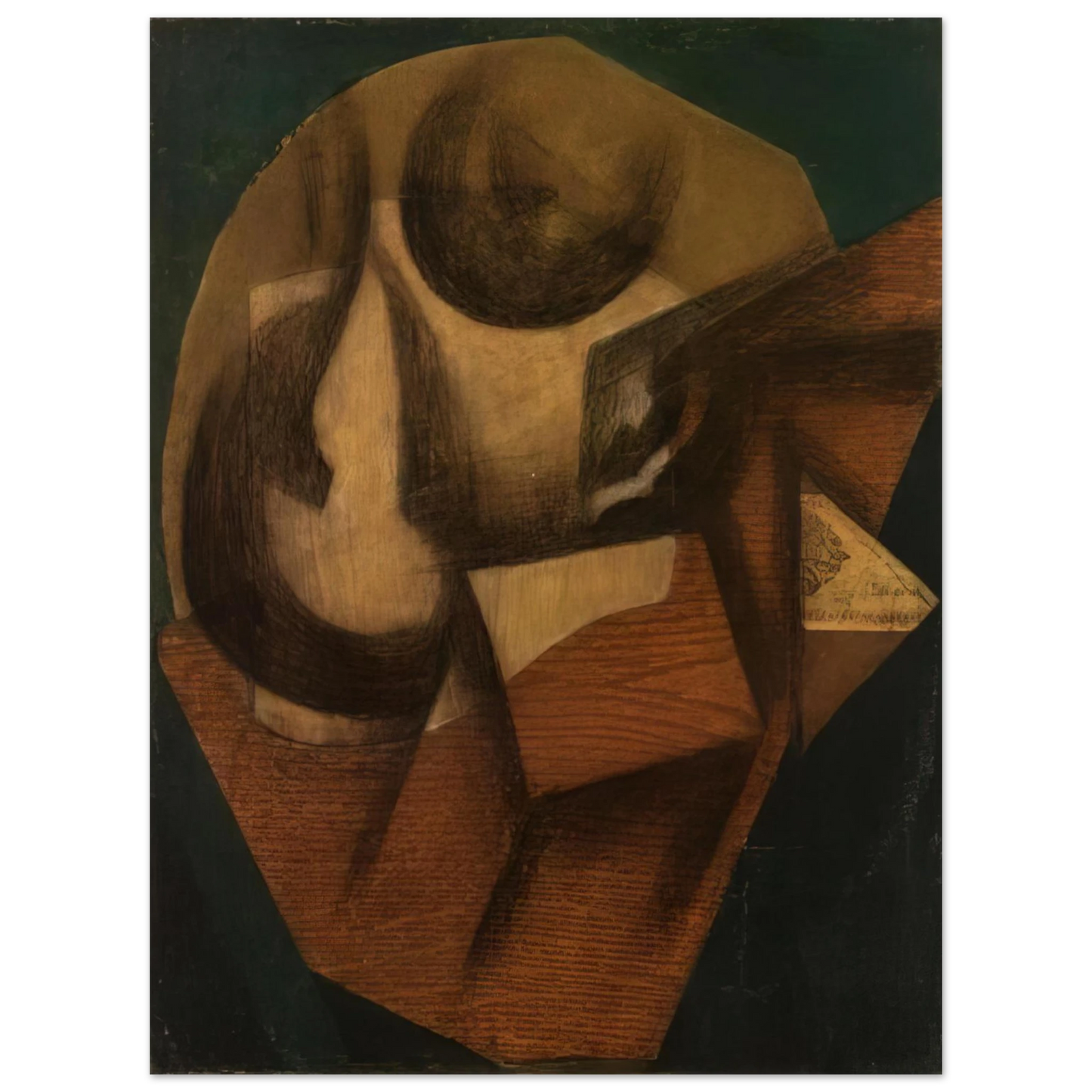 Juan Gris - THE GLASS 1914  75x100 cm / 30x40inches Fine Art Poster