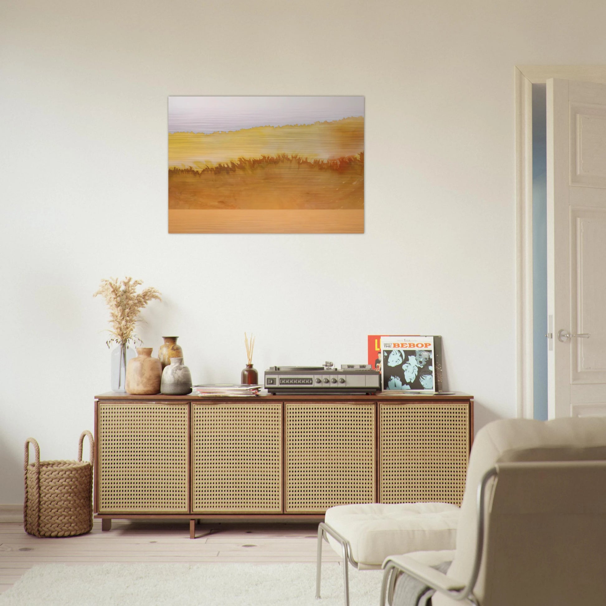Sun Castle - 1979 - Ronnie Landfield Brushed Aluminum Print - 70x100 cm / 28x40 inches | Ronnie Landfield Aluminum Print | Ronnie Landfield Prints