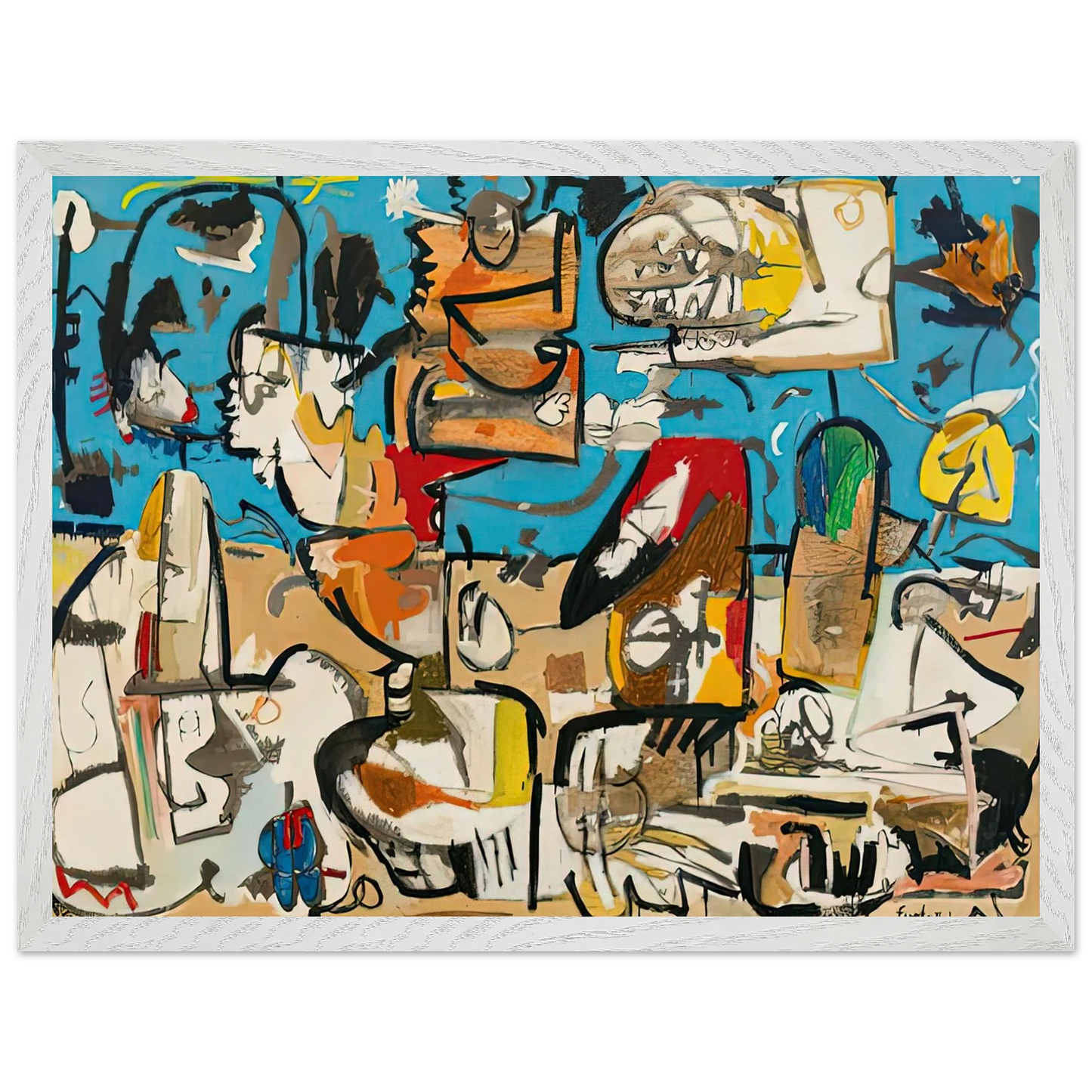 Helen Frankenthaler - Untitled, 1951- Wall Art - 30x40 cm / 12x16 inches - Fine Art Poster-canvas - -