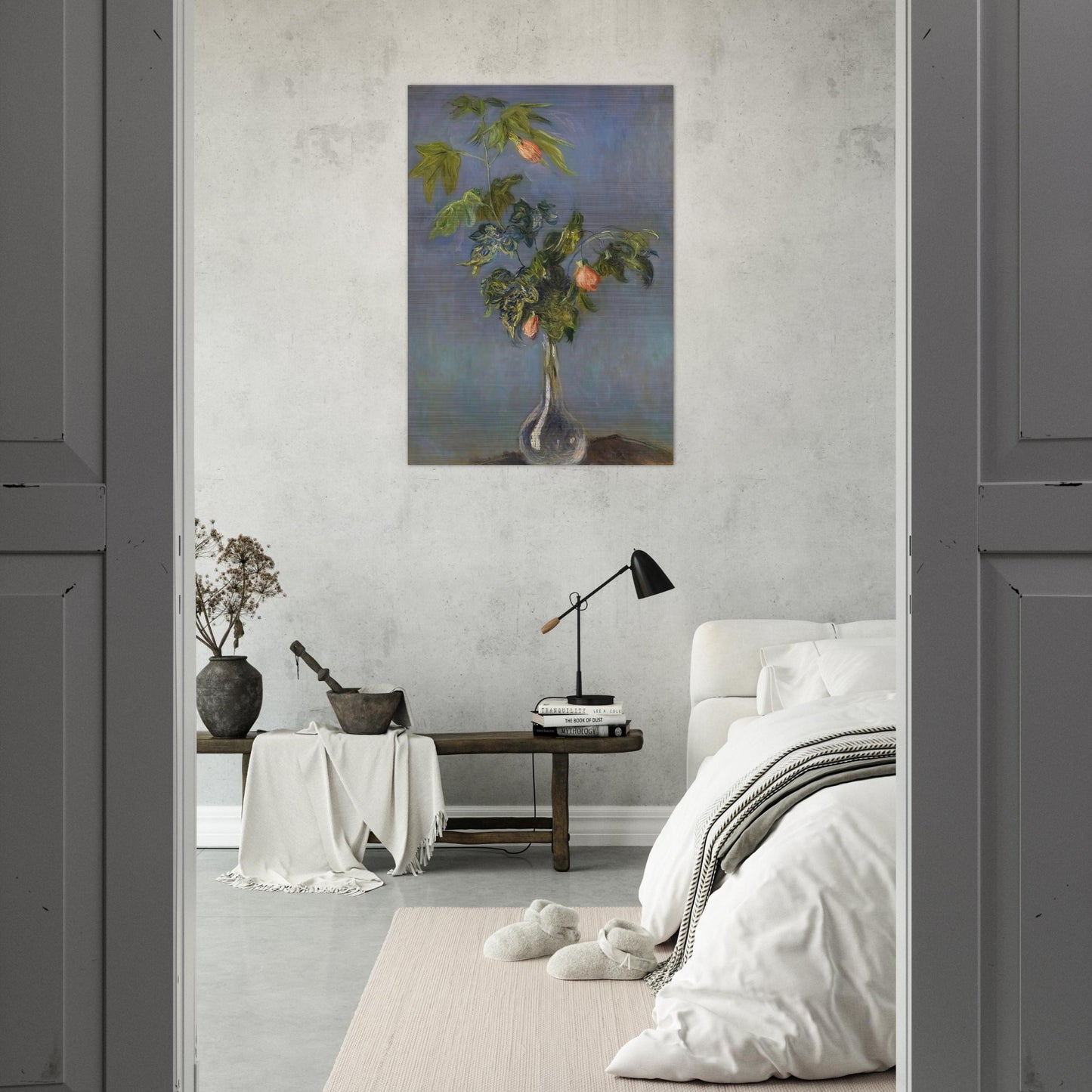 Flowers in a Vase - claude monet Brushed Aluminum Print - 70x100 cm / 28x40 inches | claude monet Aluminum Print | claude monet Prints