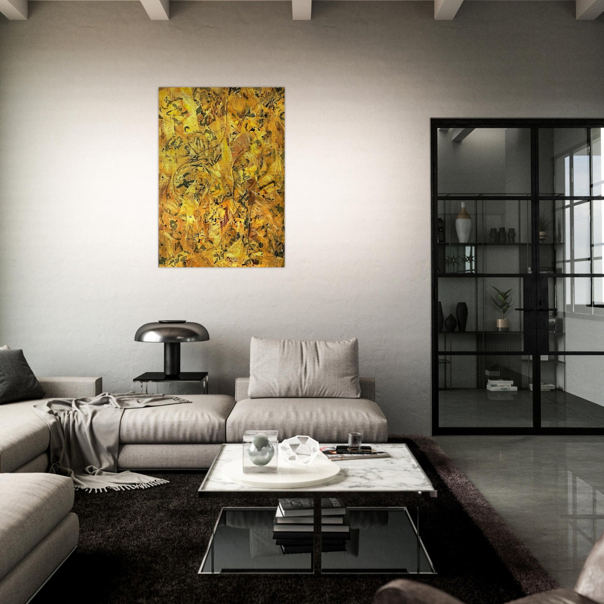 NUMBER 2 - Jackson Pollock Brushed Aluminum Print - 70x100 cm / 28x40 inches | Jackson Pollock Aluminum Print | Jackson Pollock Prints