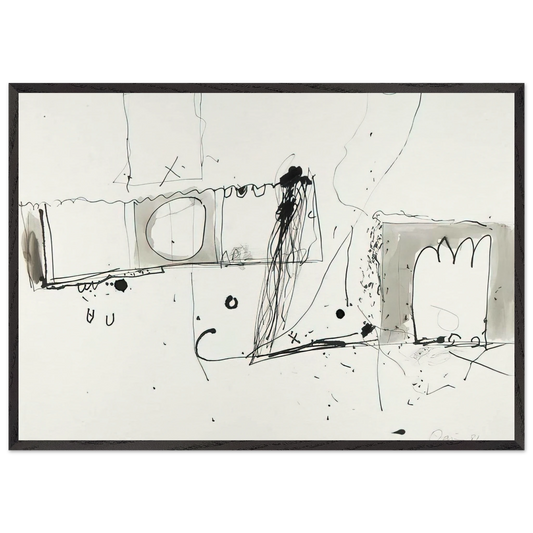 Cross Fire - 1981 - Gene Davis 70x100 cm / 28x40 inches Framed Art Print – Black Wooden Frame