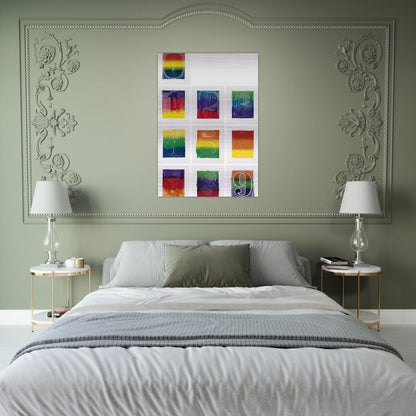 COLOR NUMERAL SERIES ULAE 59 68 1969 - Jasper Johns Brushed Aluminum Print - 70x100 cm / 28x40 inches | Jasper Johns Aluminum Print | Jasper Johns Prints