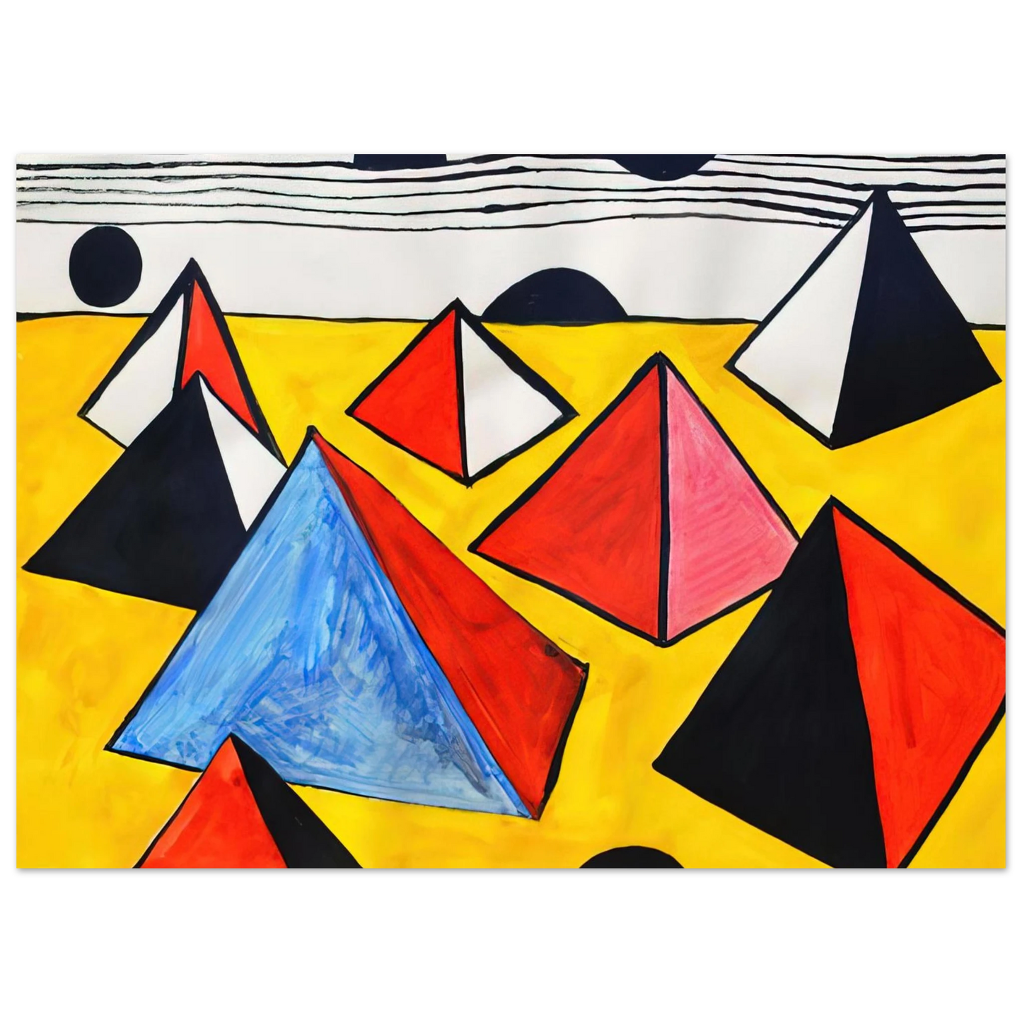 Alexander Calder - PYRAMIDS 1975 Fine Art Poster