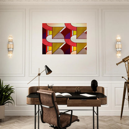 MODULAR PAINTING WITH FOUR PANELS 2 1969 - Roy Lichtenstein Brushed Aluminum Print - 70x100 cm / 28x40 inches | Roy Lichtenstein Aluminum Print | Roy Lichtenstein Prints