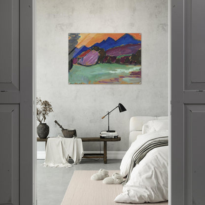 ROTER ABEND BLAUE BERGE 1910 - Alexej von Jawlensky Acrylic Print - 70x100 cm / 28x40″ inches | Alexej von Jawlensky Wall Art | Alexej von Jawlensky Prints