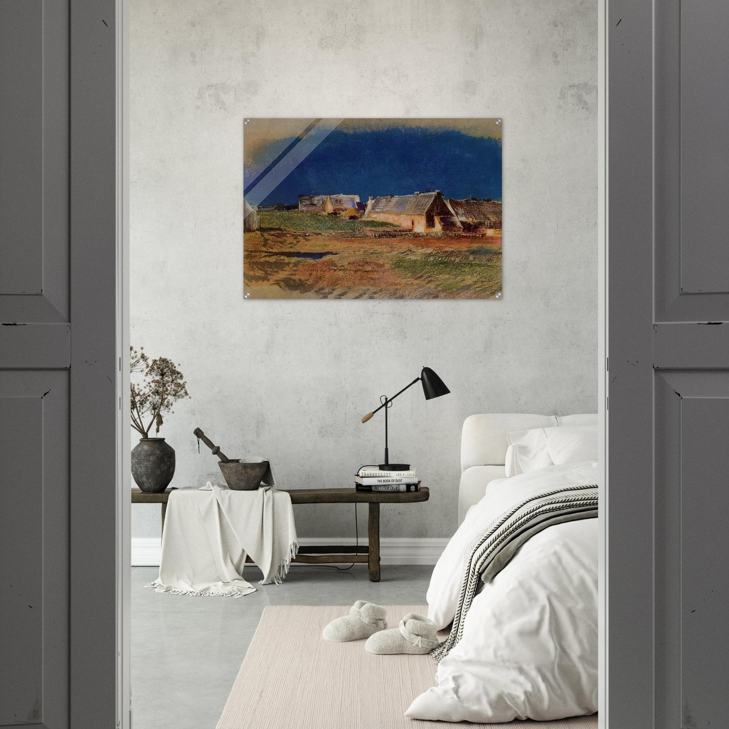 LANDSCAPE IN BRITTANY PEYRELEBADE - Odilon Redon Acrylic Print - 70x100 cm / 28x40″ inches