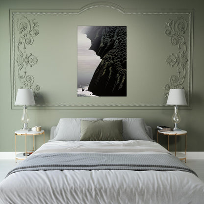 California Coast - Eyvind Earle Brushed Aluminum Print - 70x100 cm / 28x40 inches | Eyvind Earle Aluminum Print | Eyvind Earle Prints