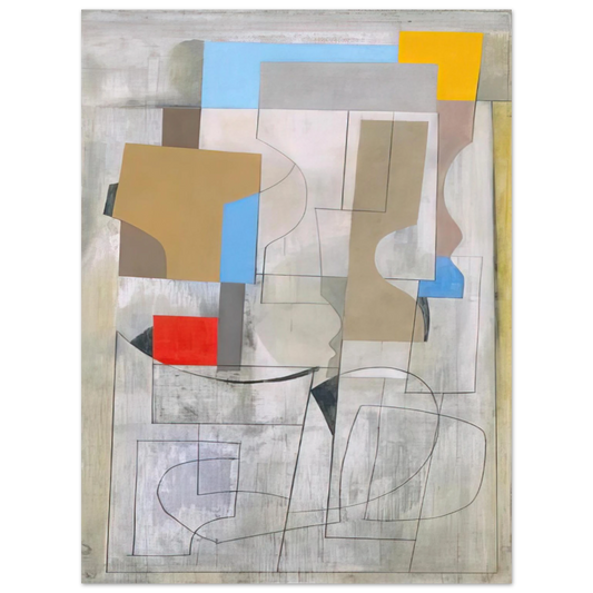 Ben Nicholson - Feb 28-53 vertical seconds - 1953  75x100 cm / 30x40inches Fine Art Poster