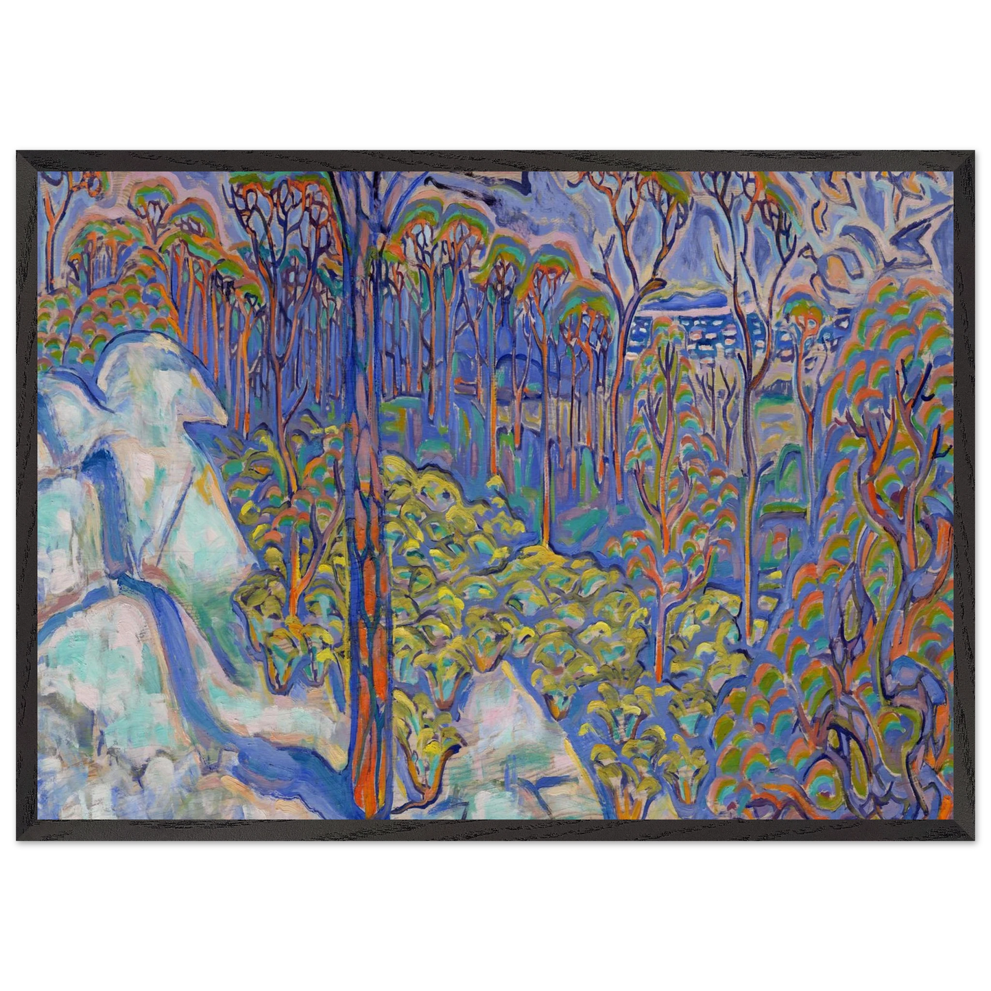 Walter Inglis Anderson - Walter Anderson Wall art - 15x20 cm / 6x8 inches - Premium Wooden Framed Poster With Fine Art Paper-canvas - Black frame