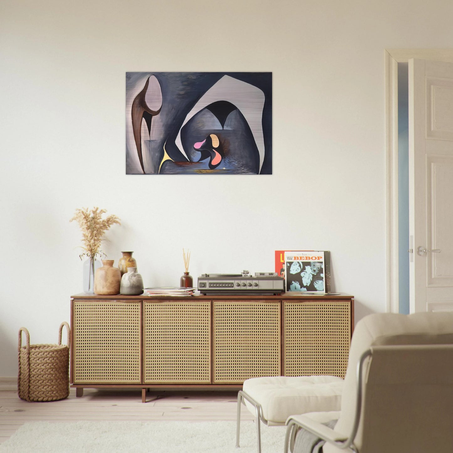 Magical Forms - 1945 - Lorser Feitelson Brushed Aluminum Print - 70x100 cm / 28x40 inches | Lorser Feitelson Aluminum Print | Lorser Feitelson Prints