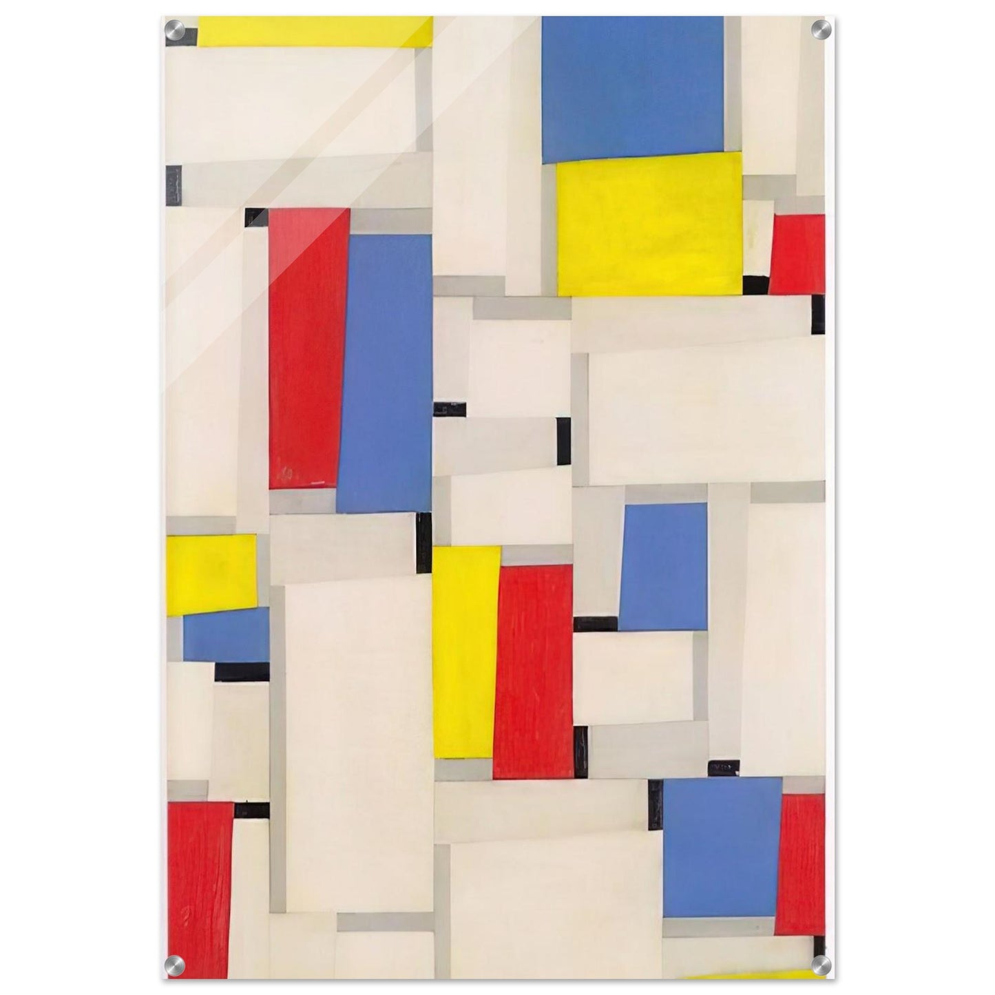 Relational Painting - 1951 - Fritz Glarner Acrylic Print - 70x100 cm / 28x40″ inches | Fritz Glarner Wall Art | Fritz Glarner Prints