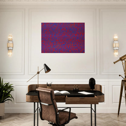 Random Distribution of 40,000 Squares Using the Odd and Even Numbers of a Telephone Directory detail - 1971 - Francois Morellet Brushed Aluminum Print - 70x100 cm / 28x40 inches | Francois Morellet Aluminum Print | Francois Morellet Prints