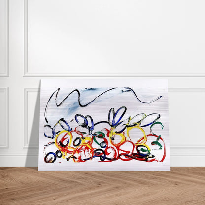 Acerbo - 1983 - Mario Schifano Brushed Aluminum Print - 70x100 cm / 28x40 inches | Mario Schifano Aluminum Print | Mario Schifano Prints
