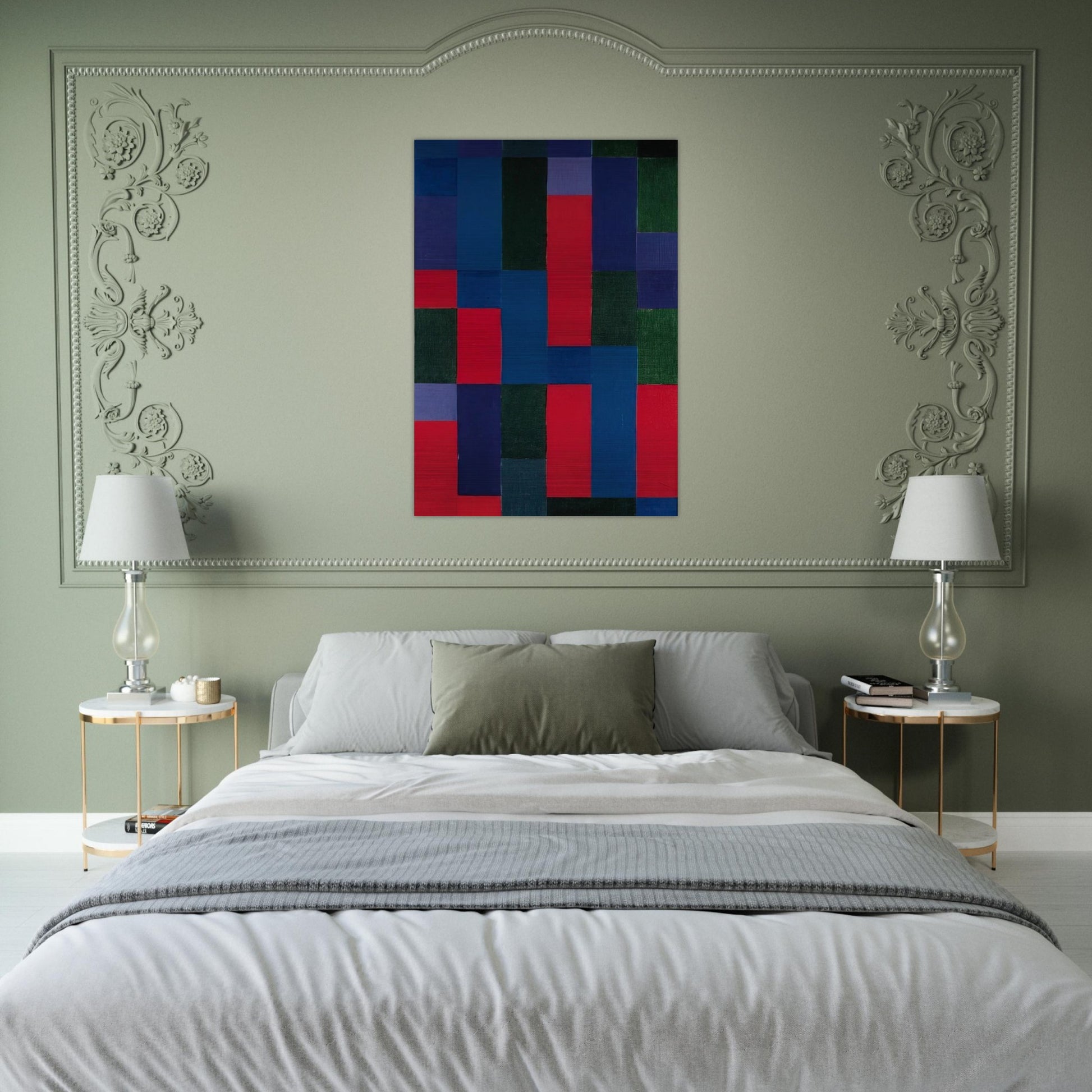 Grn-Blau-Rot - 1967 - Johannes Itten Brushed Aluminum Print - 70x100 cm / 28x40 inches | Johannes Itten Aluminum Print | Johannes Itten Prints
