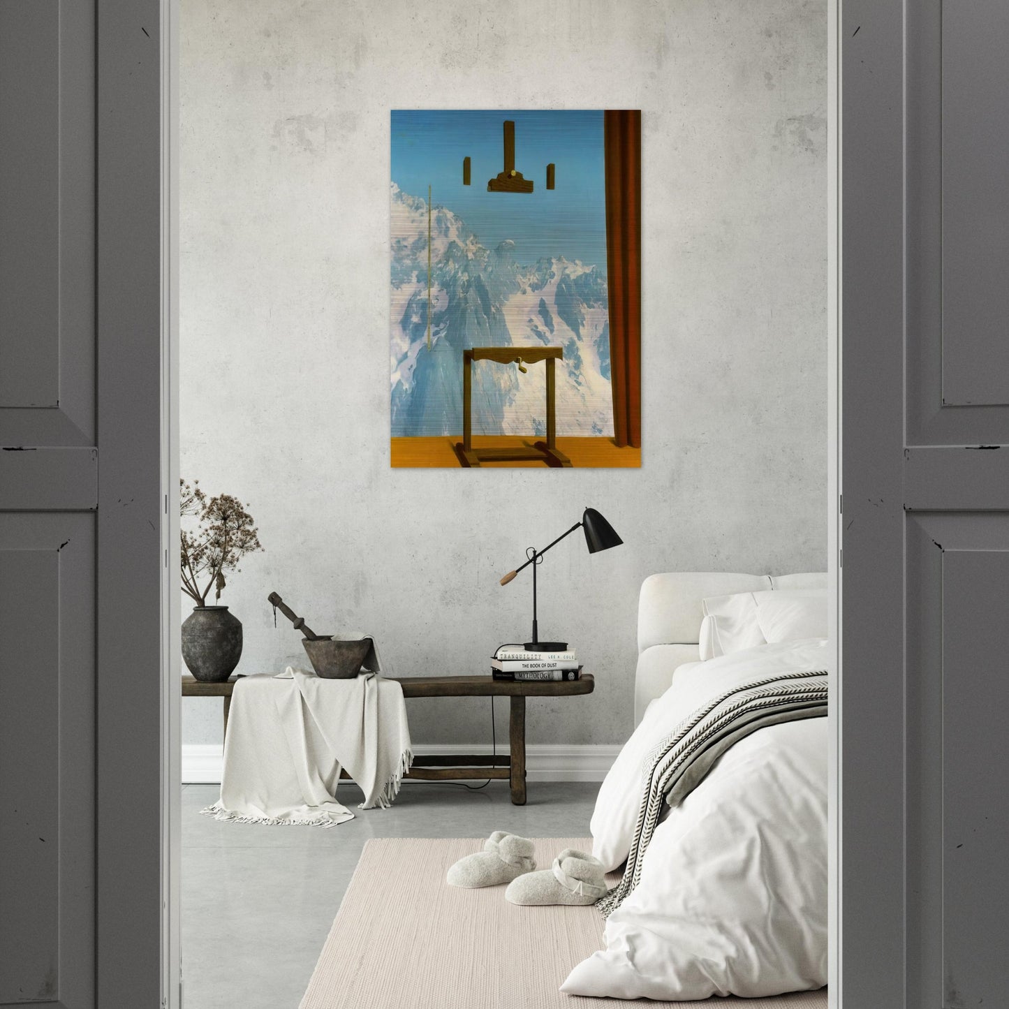 CALL OF PEAKS 1943 - Rene Magritte Brushed Aluminum Print - 70x100 cm / 28x40 inches | Rene Magritte Aluminum Print | Rene Magritte Prints