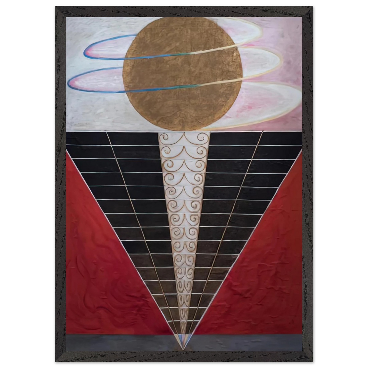 Hilma af Klint - ALTARPIECE NO 2 1915 Wall art - 70x100 cm / 28x40 inches - Premium Wooden Framed Poster With Fine Art Paper-canvas - White frame