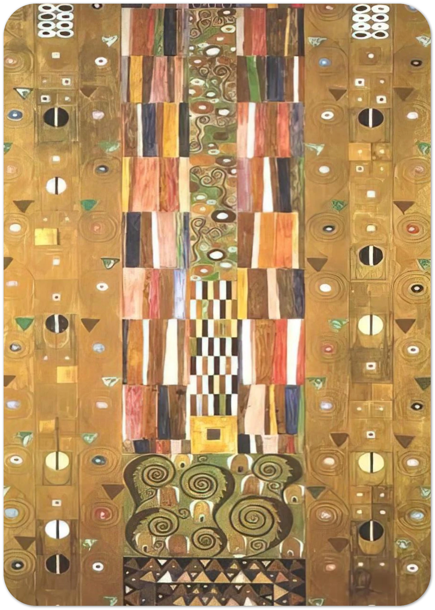 DESIGN FOR THE STOCLETFRIES By Gustav Klimt Pack of 10 Post Cards | Gustav Klimt Post Cards | A6 (10.5 x 14.8 cm) - 4.1 x 5.8 inches