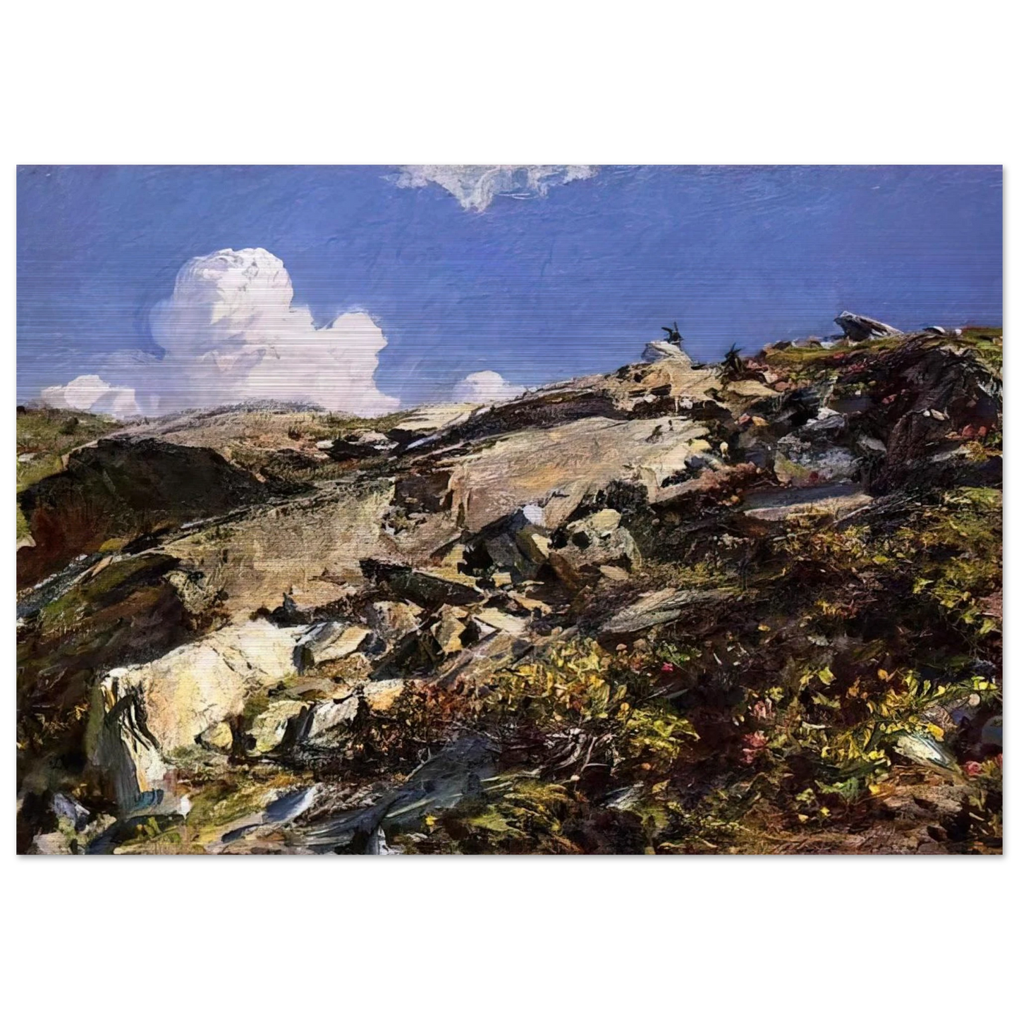 In the Alps - John Singer Sargent Brushed Aluminum Print - 70x100 cm / 28x40 inches | John Singer Sargent Aluminum Print | John Singer Sargent Prints