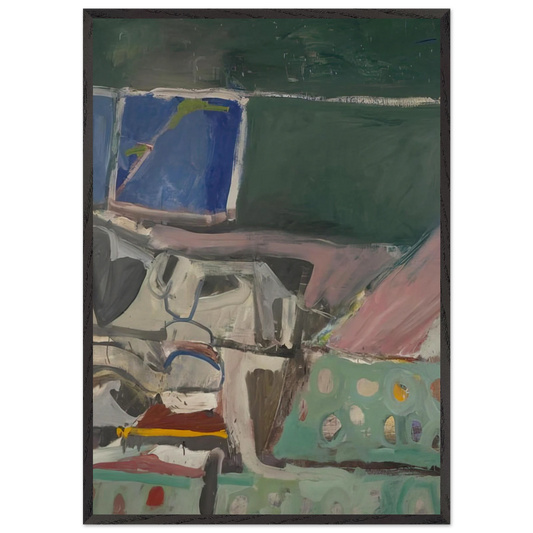 Berkeley 58 - Richard Diebenkorn 70x100 cm / 28x40 inches Framed Art Print – Black Wooden Frame