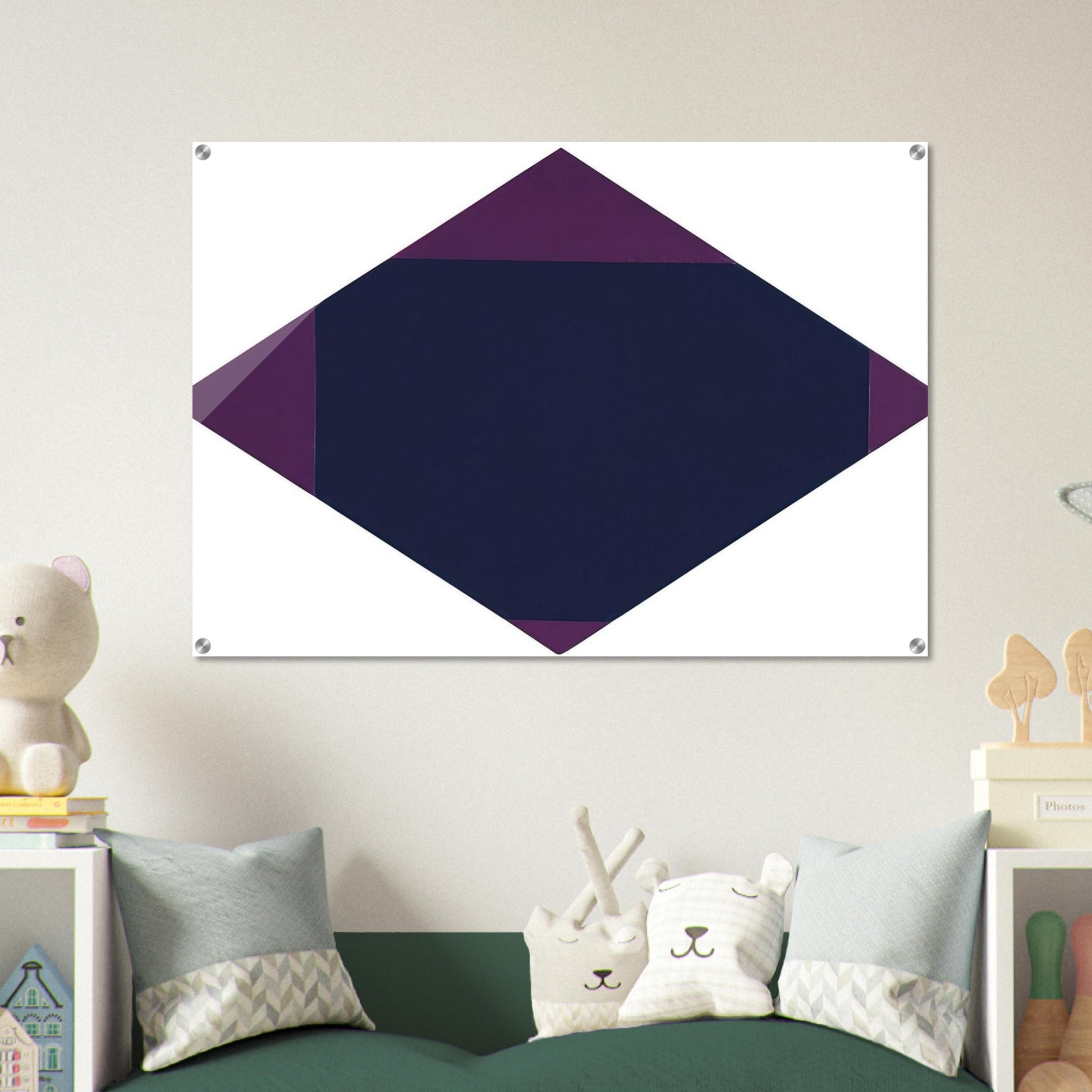 Blau-violettes horizontal-vertikal-quadrat - 1968 - Max Bill Acrylic Print - 70x100 cm / 28x40″ inches