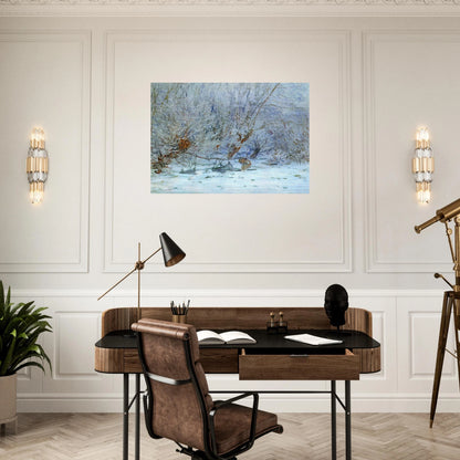 The Frost - claude monet Brushed Aluminum Print - 70x100 cm / 28x40 inches | claude monet Aluminum Print | claude monet Prints