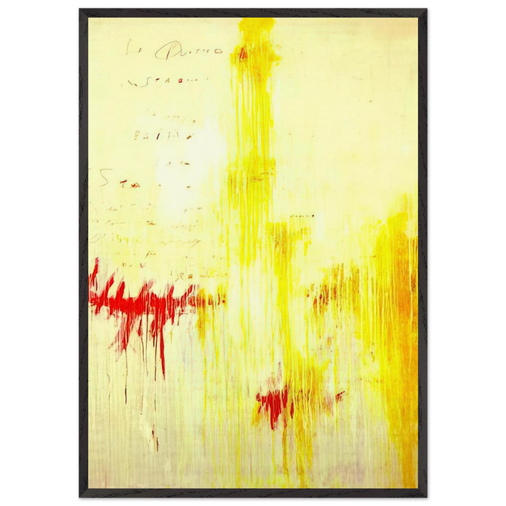 Quattro stagioni I Estate - Cy Twombly 70x100 cm / 28x40 inches Framed Art Print – Black Wooden Frame