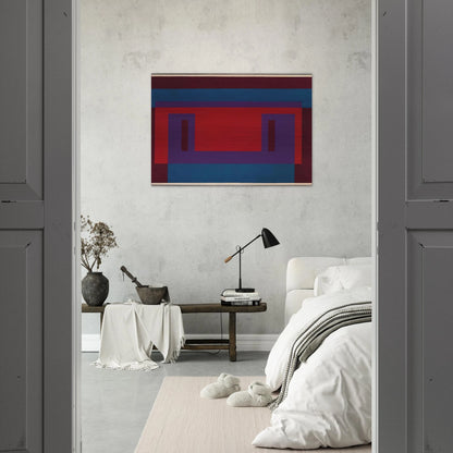 RED WALL 1956 - Josef Albers Brushed Aluminum Print - 70x100 cm / 28x40 inches | Josef Albers Aluminum Print | Josef Albers Prints