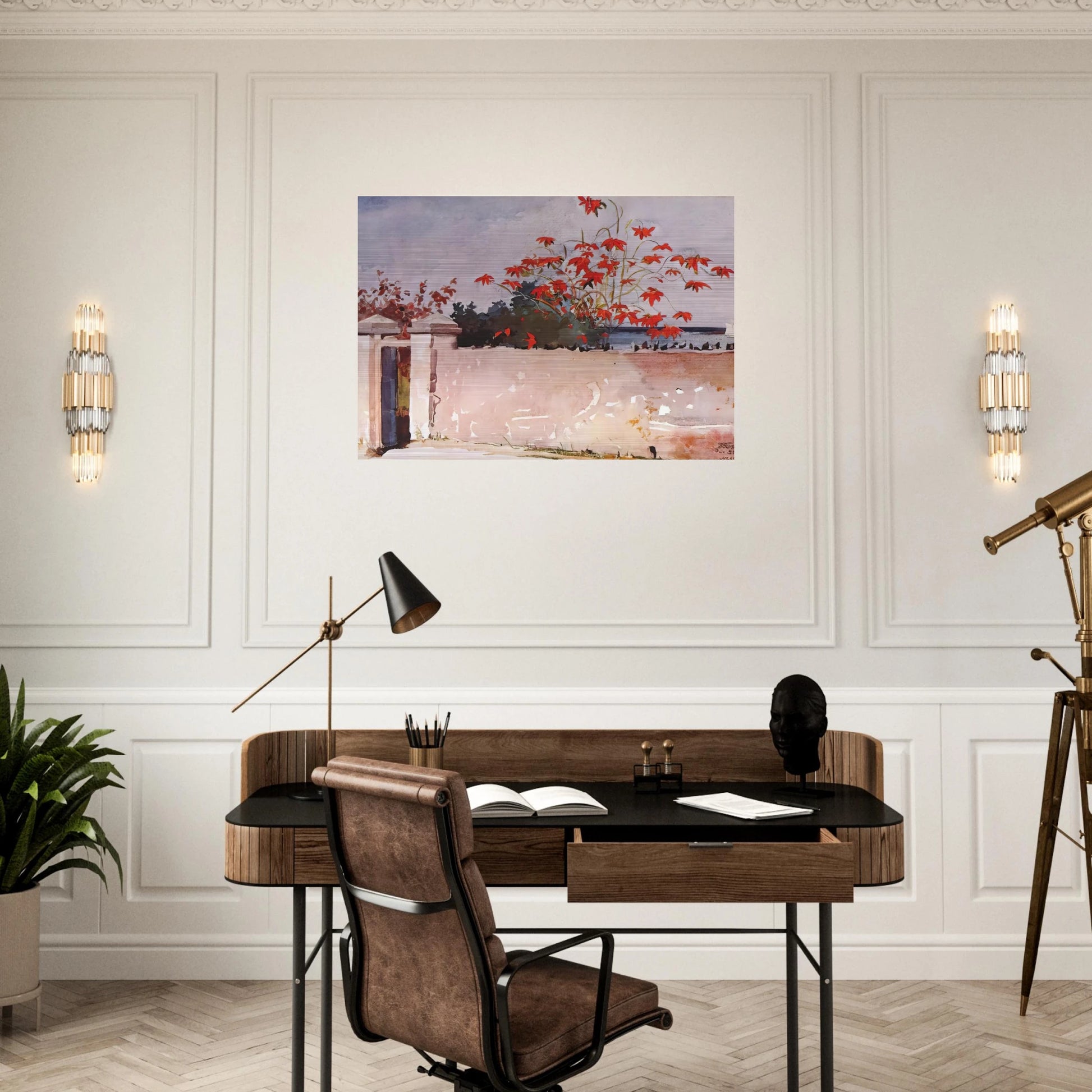 A WALL NASSAU - Winslow Homer Brushed Aluminum Print - 70x100 cm / 28x40 inches | Winslow Homer Aluminum Print | Winslow Homer Prints