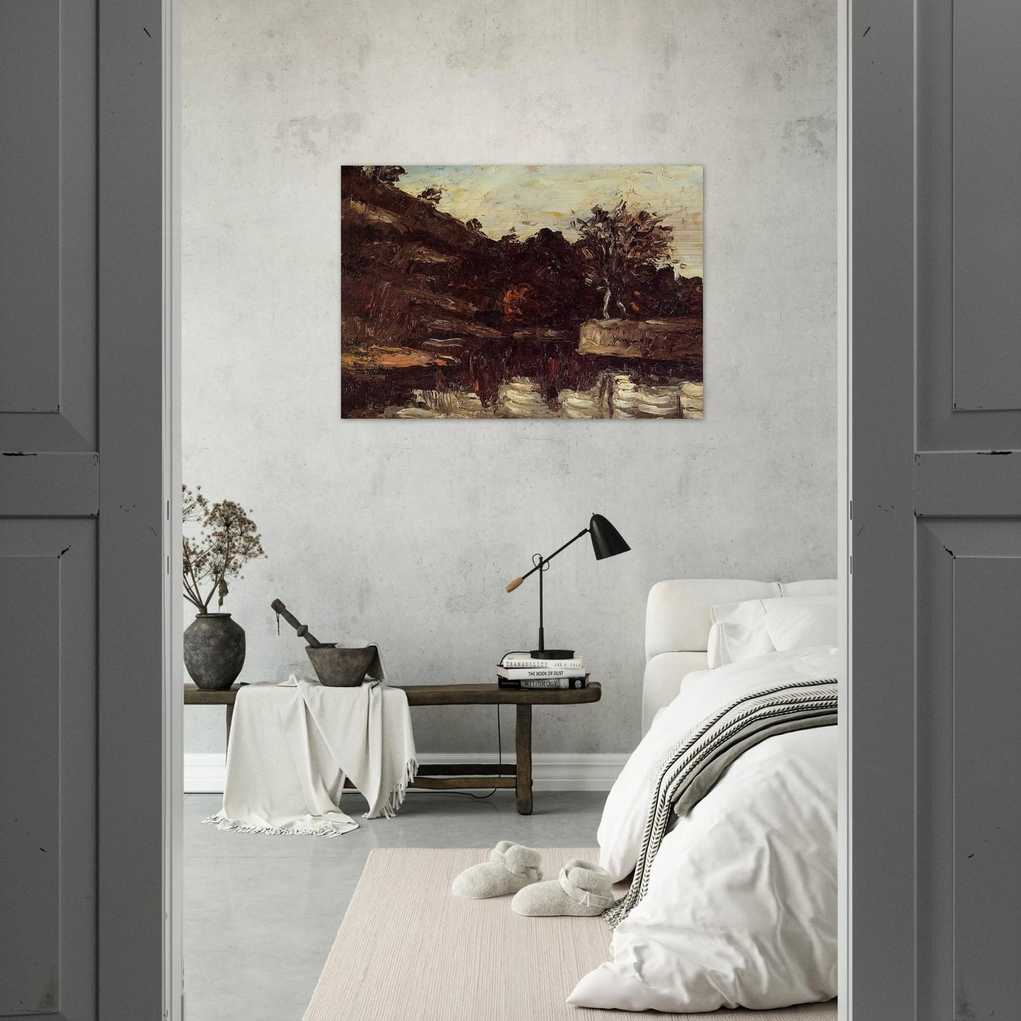 Bend in the River - Paul Cézanne Brushed Aluminum Print - 70x100 cm / 28x40 inches | Paul Cézanne Aluminum Print | Paul Cézanne Prints