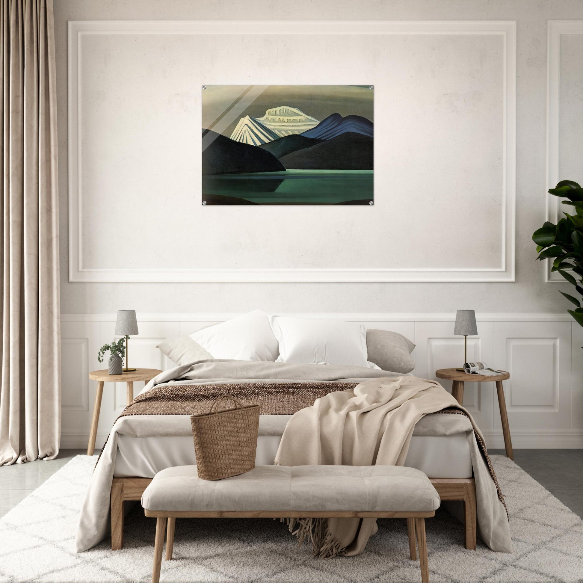 Mountains and Lake - 1929 - Lawren Harris Acrylic Print - 70x100 cm / 28x40″ inches
