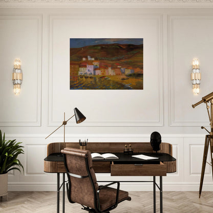 PORTDOGUE AND MOUNT PANI FROM AYUNTAMIENTO - Salvador Dali Brushed Aluminum Print - 70x100 cm / 28x40 inches | Salvador Dali Aluminum Print | Salvador Dali Prints