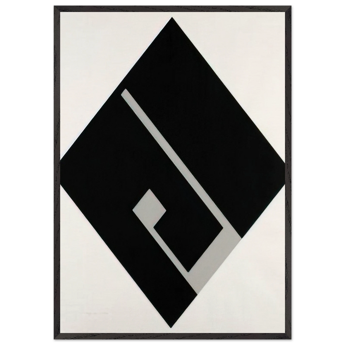 Untitled - 1984 N2 - Bruno Munari 70x100 cm / 28x40 inches Framed Art Print – Black Wooden Frame