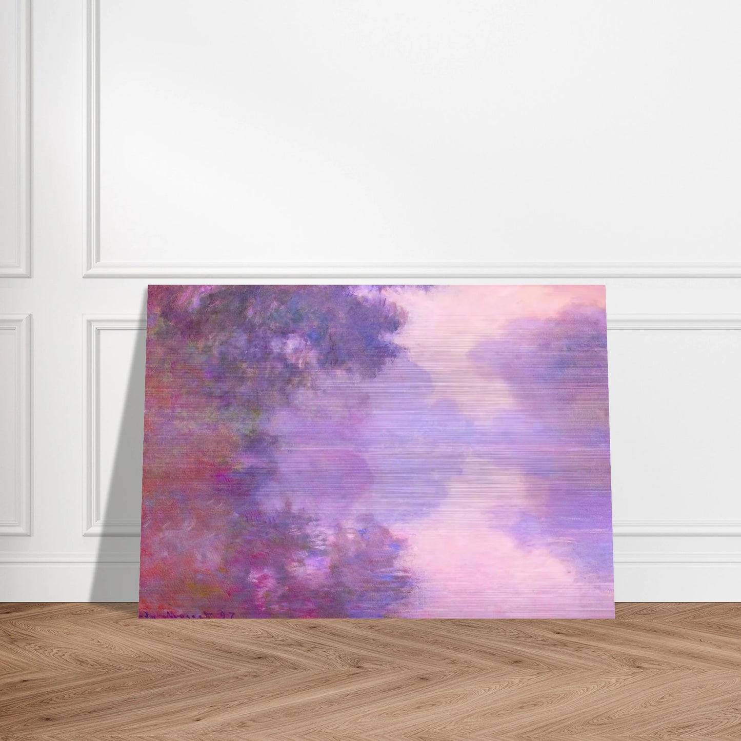 Misty Morning on the Seine - claude monet Brushed Aluminum Print - 70x100 cm / 28x40 inches | claude monet Aluminum Print | claude monet Prints