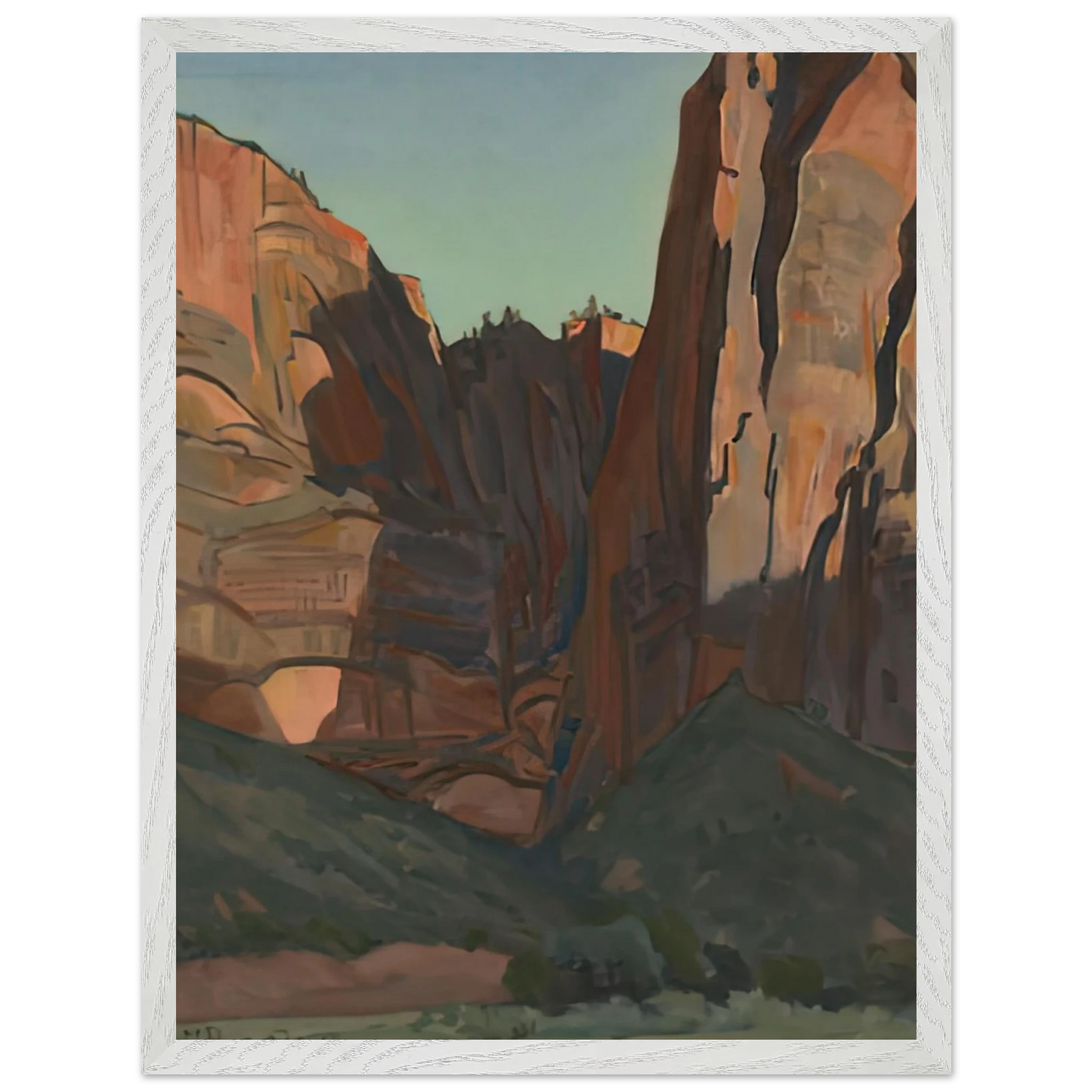 Maynard Dixon - NOTCH IN THE WALL ZION NATIONAL PARK AUGUST 1933 1933 Wall art - 70x100 cm / 28x40 inches - Fine Art Poster-canvas - -