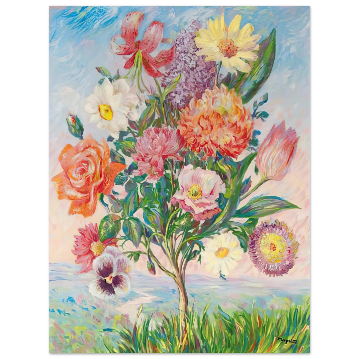 Rene Magritte - FORETHOUGHT 1943  75x100 cm / 30x40inches Fine Art Poster