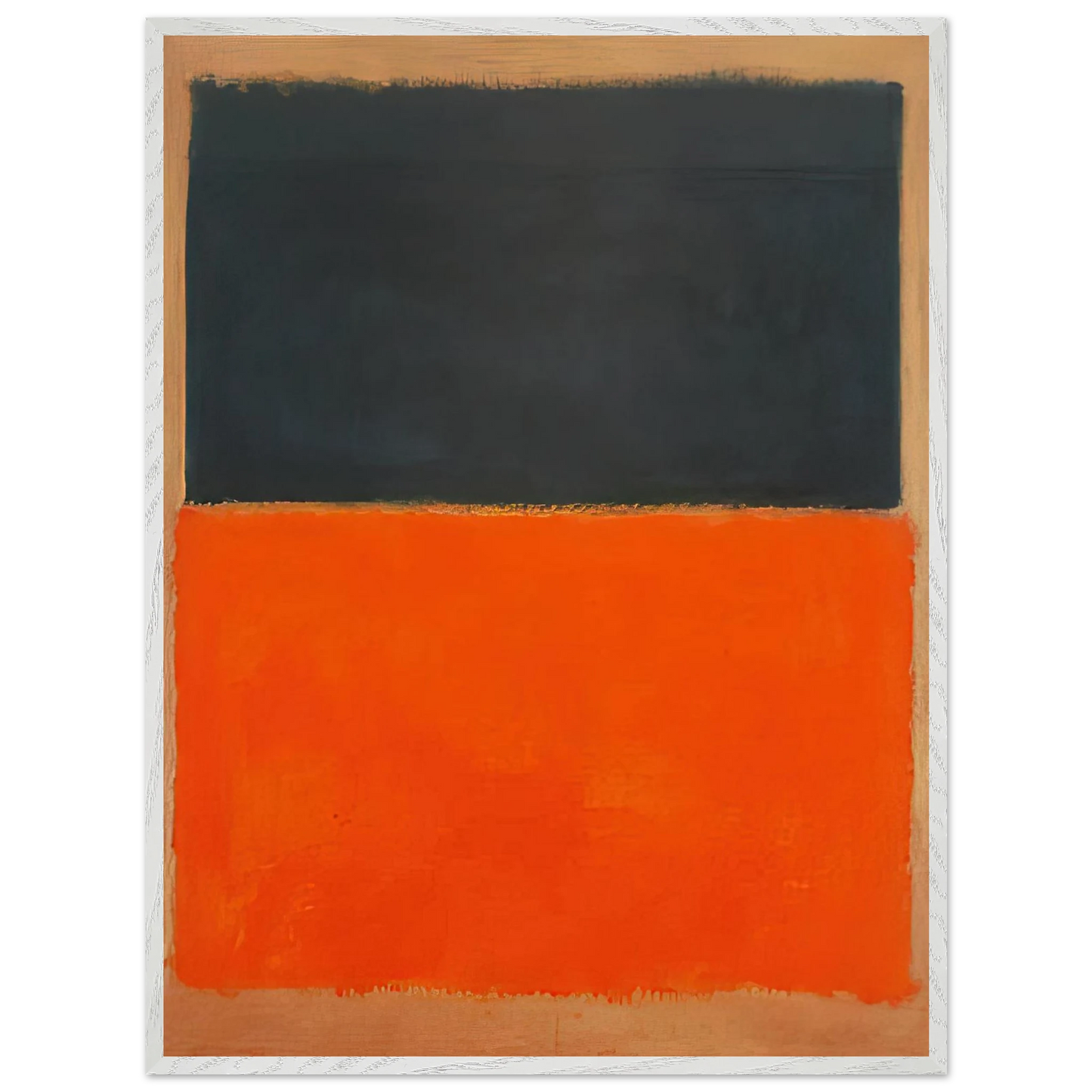 Mark Rothko - Green and Tangerine on Red - 1956 Wall Art - 30x40 cm / 12x16 inches - Premium Wooden Framed Poster With Fine Art Paper-canvas - Wood frame