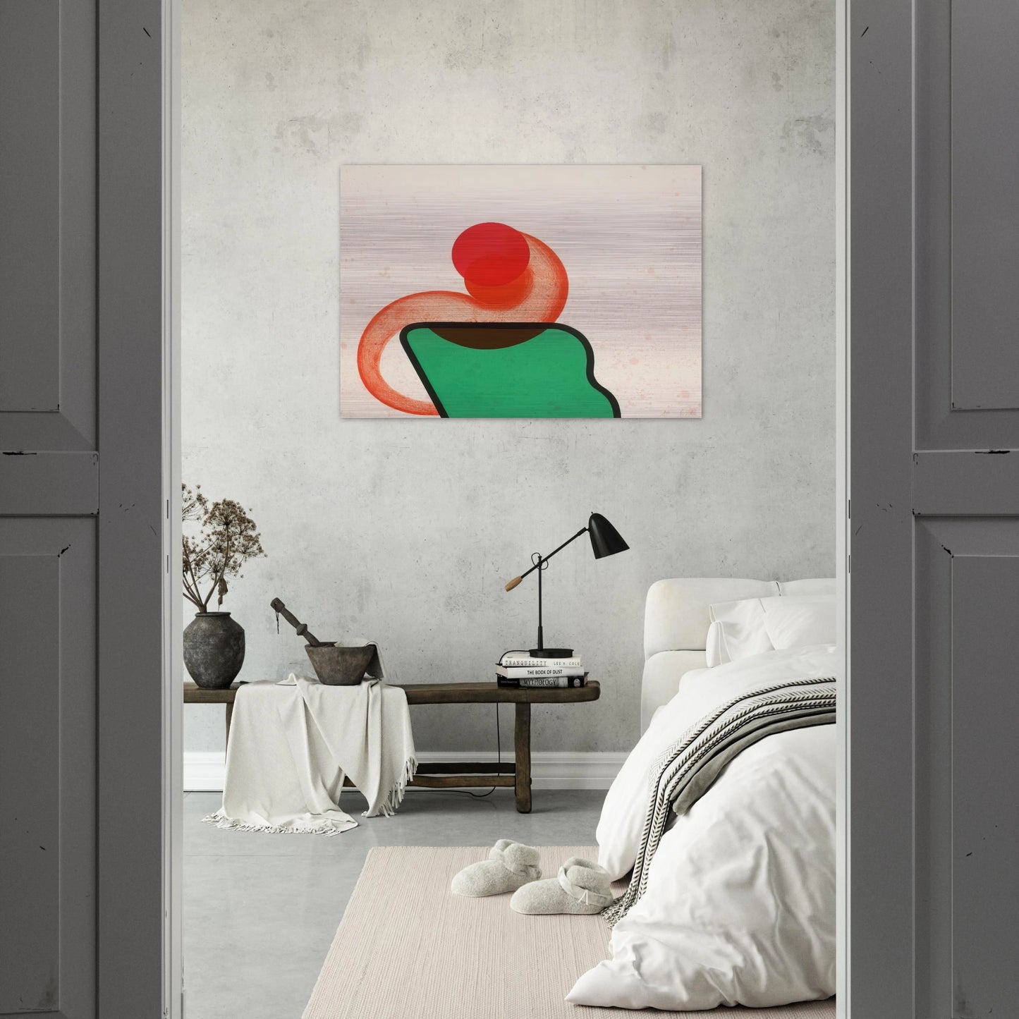Bedroom - 1968 - Howard Hodgkin Brushed Aluminum Print - 70x100 cm / 28x40 inches | Howard Hodgkin Aluminum Print | Howard Hodgkin Prints