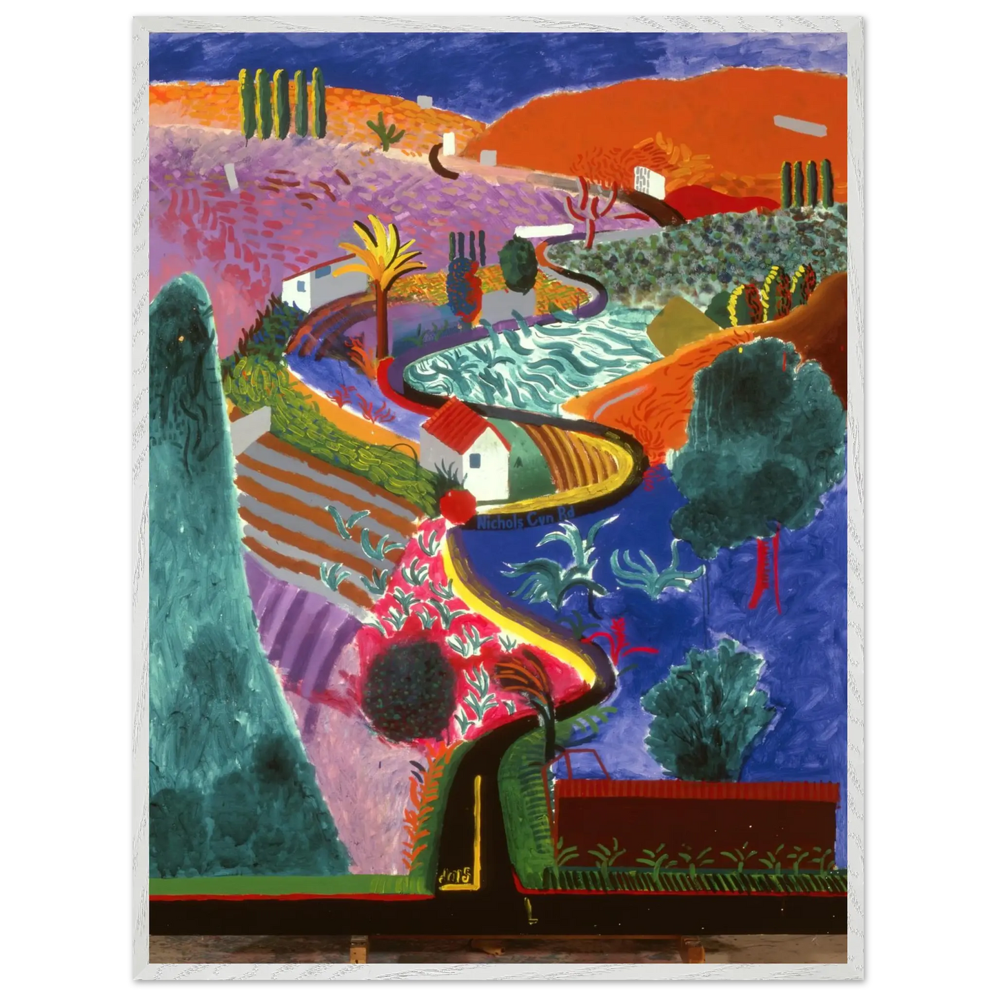 David Hockney - David Hockney Wall art - A2 (42 x 59.4  cm) - Premium Wooden Framed Poster With Fine Art Paper - Black frame