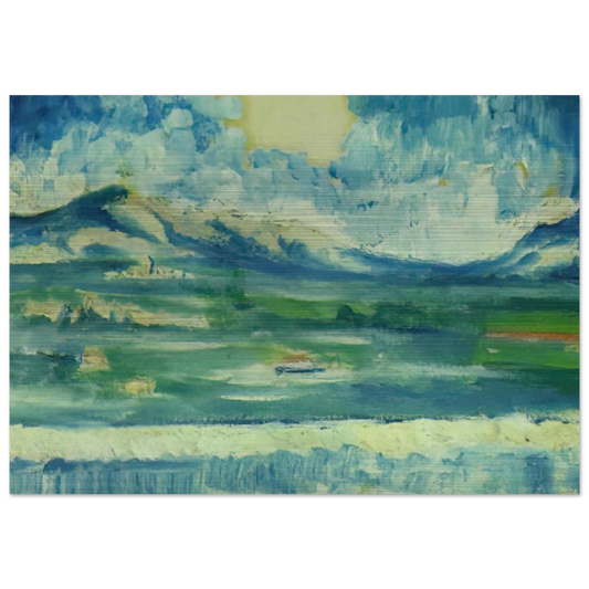 LANDSCAPE NEAR AMPURDAN 2 - Salvador Dali Brushed Aluminum Print - 70x100 cm / 28x40 inches | Salvador Dali Aluminum Print | Salvador Dali Prints