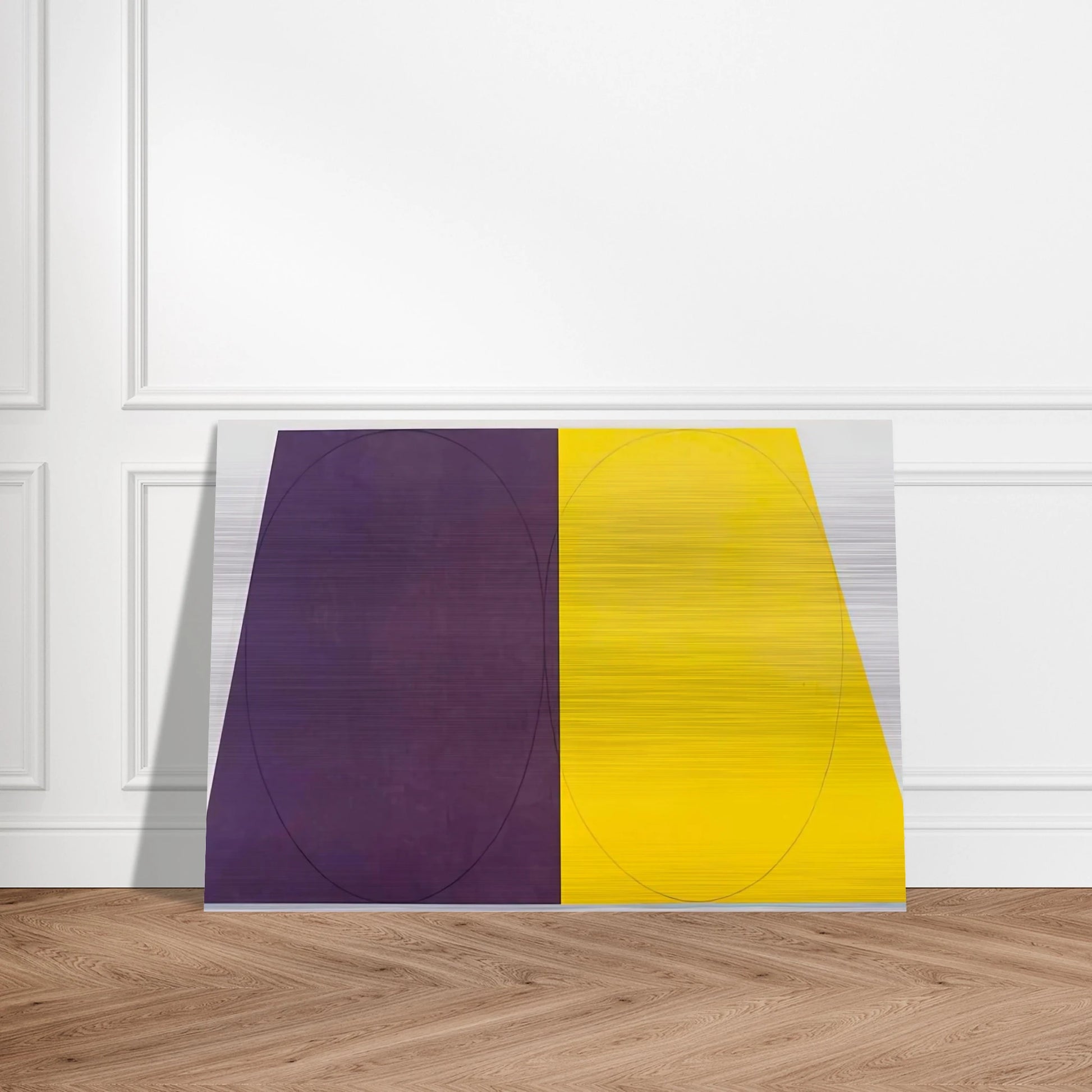 PLANE FIGURE SERIES D DOUBLE PANEL 1993 - Robert Mangold Brushed Aluminum Print - 70x100 cm / 28x40 inches | Robert Mangold Aluminum Print | Robert Mangold Prints