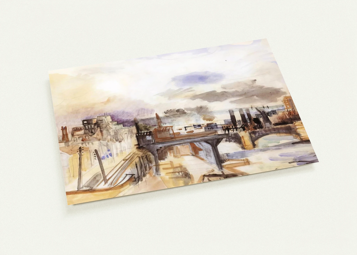 PARISIAN BRIDGE 1922 By Raoul Dufy Pack of 10 Post Cards | Raoul Dufy Post Cards | A6 (10.5 x 14.8 cm) - 4.1 x 5.8 inches