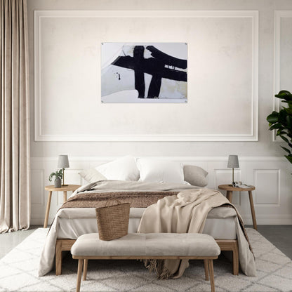 Goudron sur verre 45.5 x 76.5 cm, 1948 - 1948 - Pierre Soulages Acrylic Print - 70x100 cm / 28x40″ inches