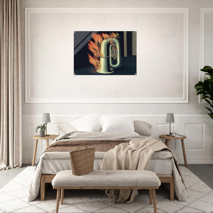 THE DISCOVERY OF FIRE 1935 - Rene Magritte Acrylic Print - 70x100 cm / 28x40″ inches | Rene Magritte Wall Art | Rene Magritte Prints