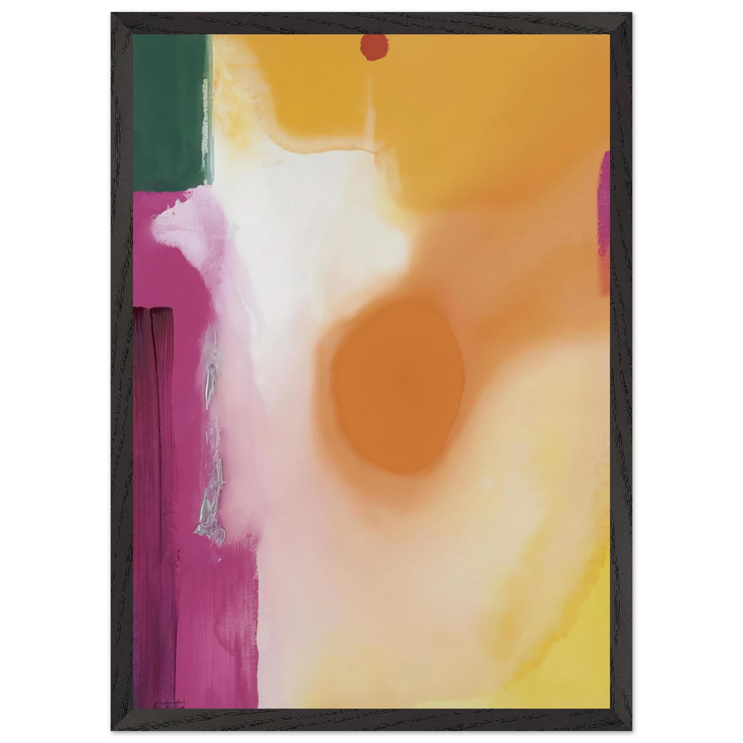 Helen Frankenthaler - Bullseye - 1989 Wall art - 60x80 cm / 24x32 inches - Premium Wooden Framed Poster With Fine Art Paper-canvas - Wood frame
